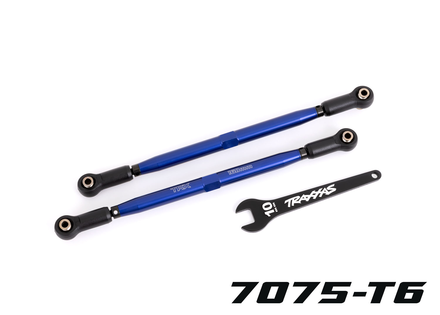 Traxxas Toe links front (TUBES blue-anodized 6061-T6 aluminum) (2) (for use with #7895 X-Maxx WideMaxx suspension kit)