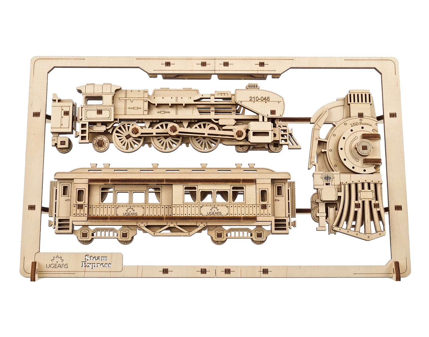 U-Gears 2.5D Puzzle Steam Express mechanisch houten bouwpakket