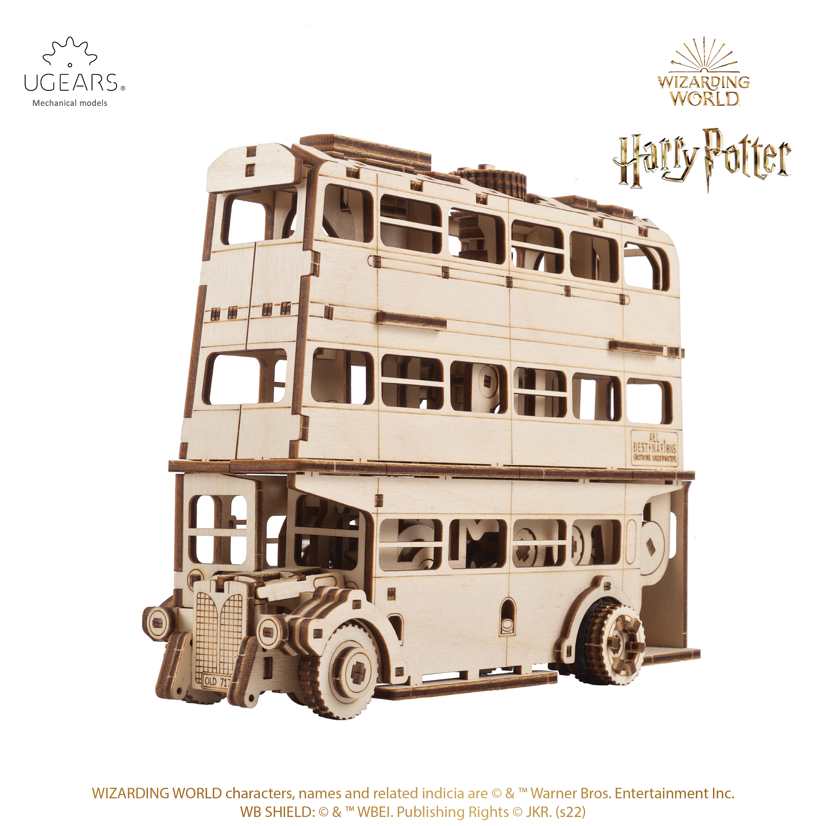 U-Gears Knight Bus Harry Potter mechanisch houten bouwpakket