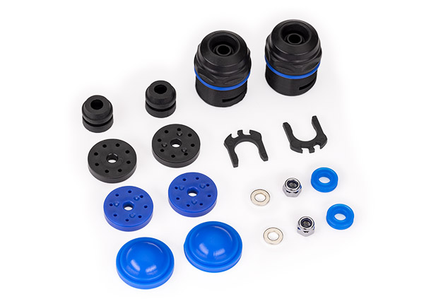 Traxxas Rebuild kit, GTX shocks (lower cartridge, assembled, pistons, piston nuts, bladders) (renews 2 shocks)