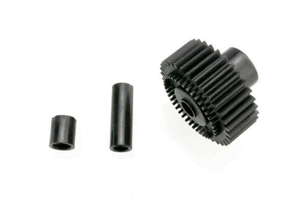 Traxxas Output gear 33-tooth (1)/ spacers (2)