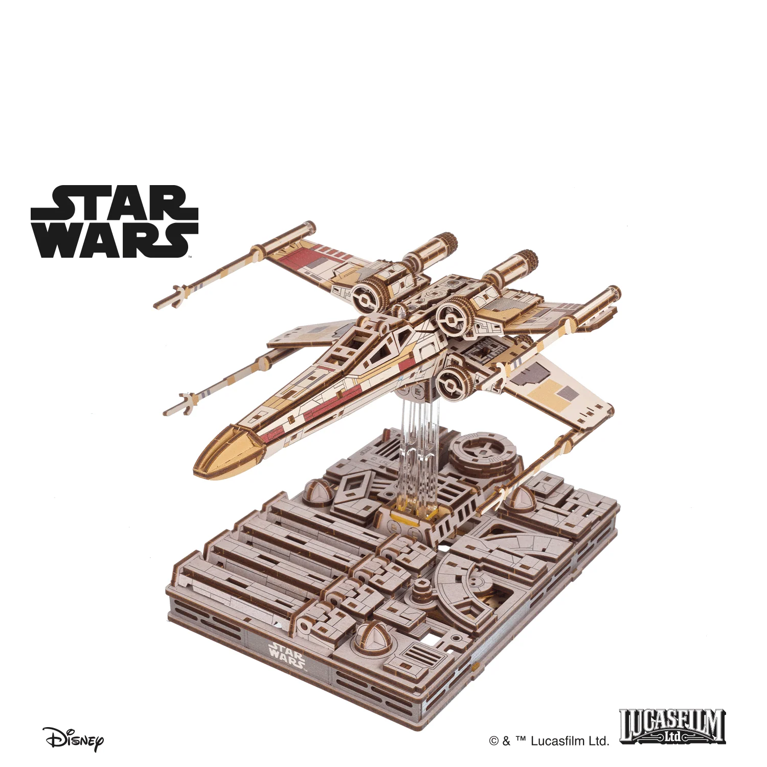 U-Gears Luke Skywalker's X-Wing Starfighter Star Wars mechanisch houten bouwpakket