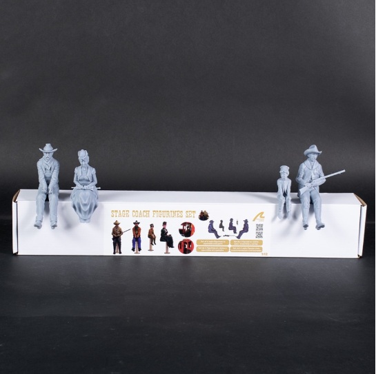 Artesania Latina Set van 4 Figuren in Resin voor Stagecoach 1/12