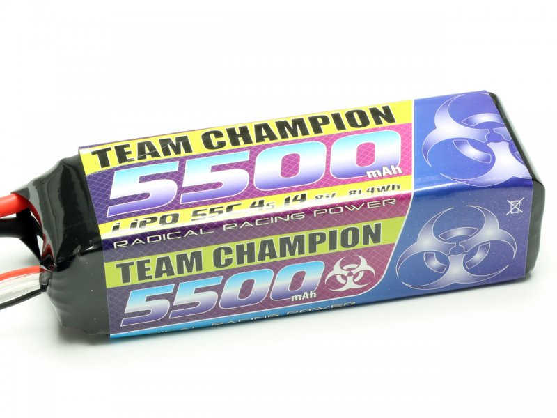 Team Champion 14,8 Volt 5500mAh LiPo Accu 55C XT90/XH