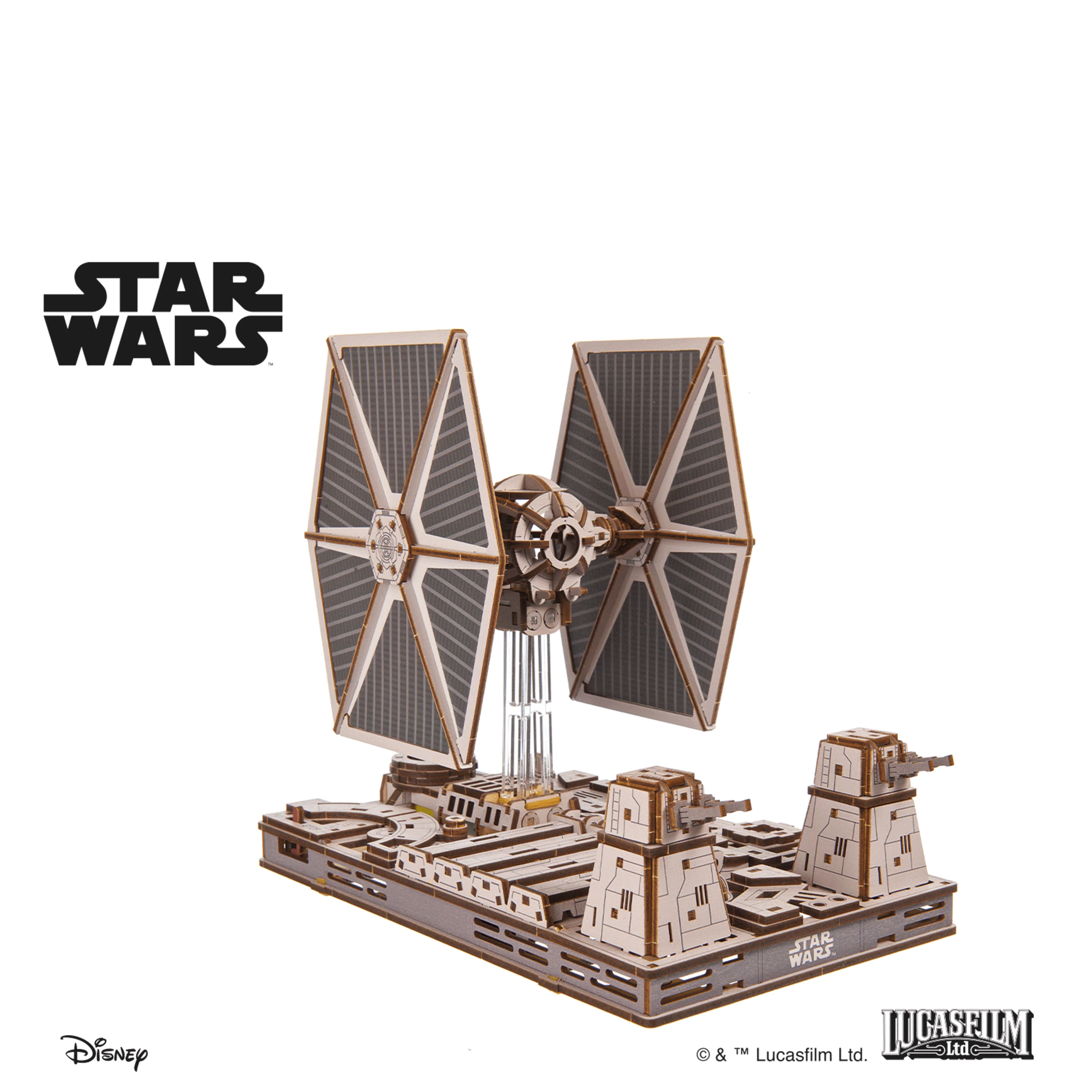 U-Gears Tie Fighter Star Wars mechanisch houten bouwpakket