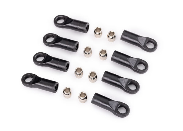 Traxxas Rod ends, long (8)/ hollow balls, steel (8) (for 1/18 scale TRX-4M™ vehicle accessory suspension links)