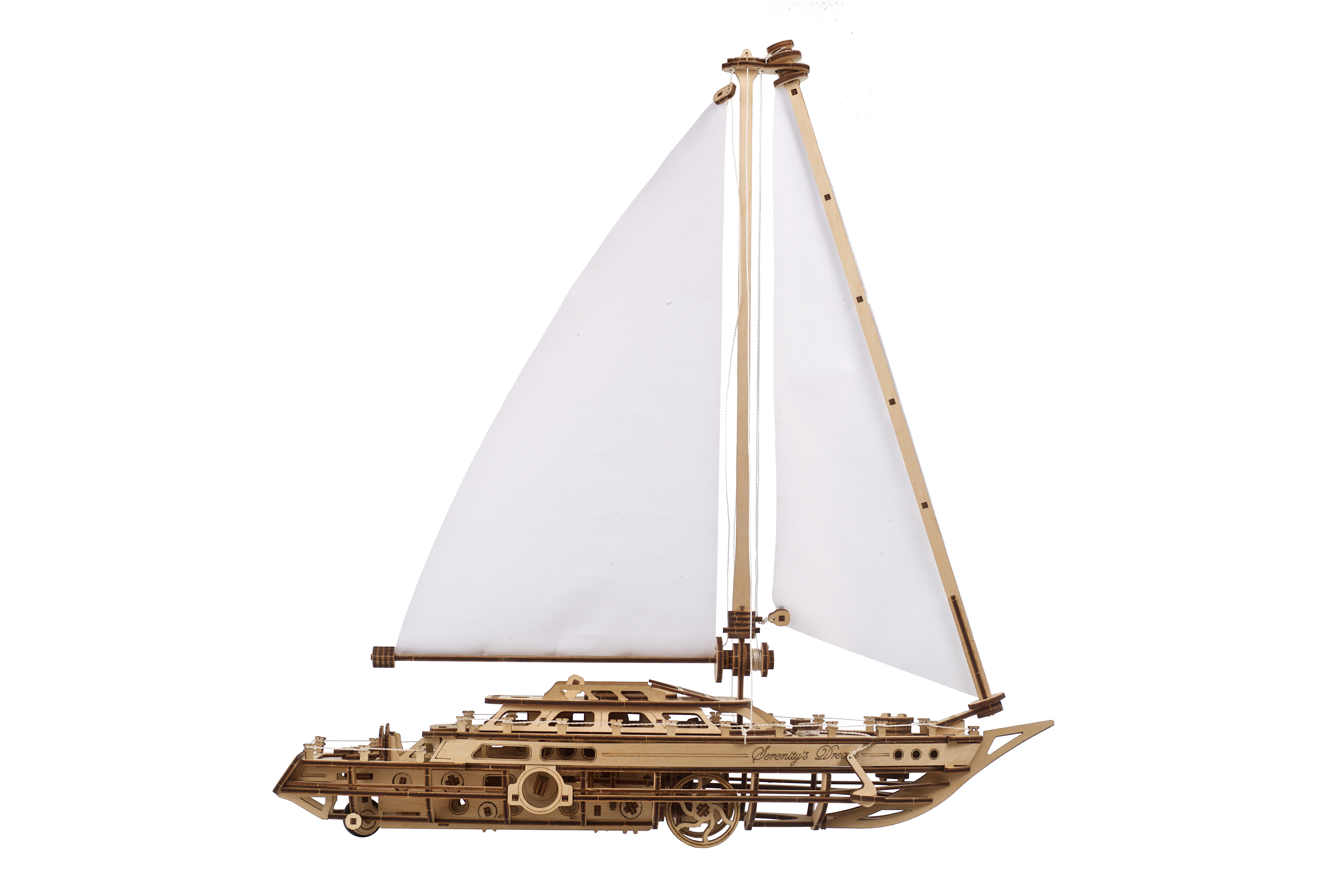 U-Gears  Serenity's Droom Zeilboot mechanisch houten bouwpakket