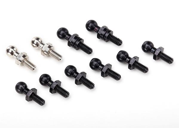 Traxxas Pivot balls: black (6), silver (2), black (long) (2)