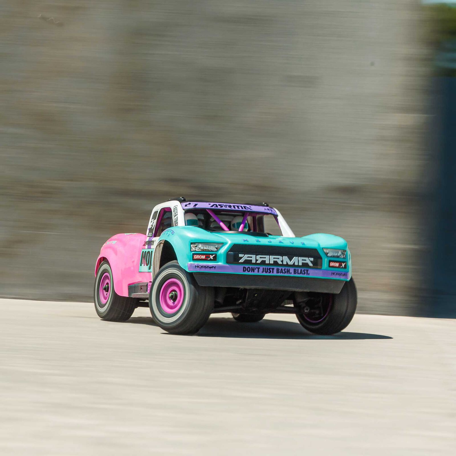 Arrma Mojave Grom 223S DSC 4X4 RTR Brushless Desert Truck, Teal (Battery & Charger Included) 1/16