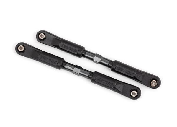 Traxxas Camber links front Sledge (TUBES dark titanium-anodized 7075-T6 aluminum stronger than titanium) (117mm) (2)/ rod ends assembled with steel hollow balls (4)/ aluminum wrench 8mm (1)