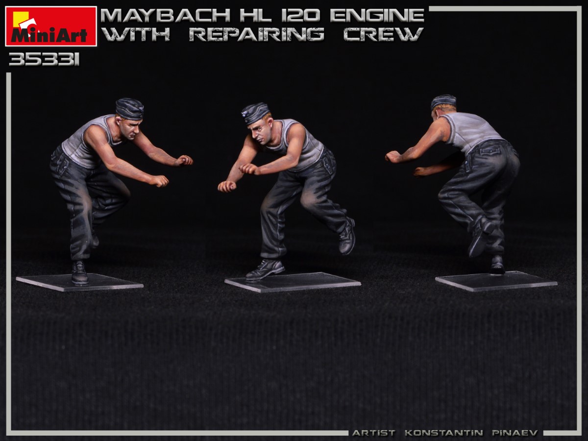 MiniArt Maybach HL 120 Engine for Panzer III/IV Family with Repair Crew 1/35