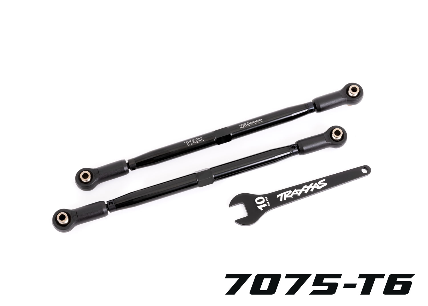 Traxxas Toe links front (TUBES black-anodized 6061-T6 aluminum) (2) (for use with #7895 X-Maxx WideMaxx suspension kit)