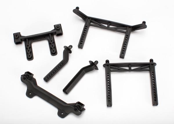 Traxxas Body Mounts, Front & Rear/ Body Mount Posts, Front & Rear (Adjustable)/ 2.5x18mm Screw Pins (4)