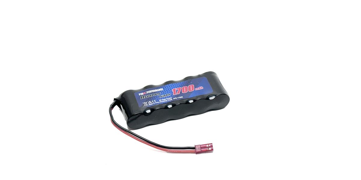 Pink Runner 6.0 Volt 1700mAh NiMH (Dual JR-JST) ontvangeraccu