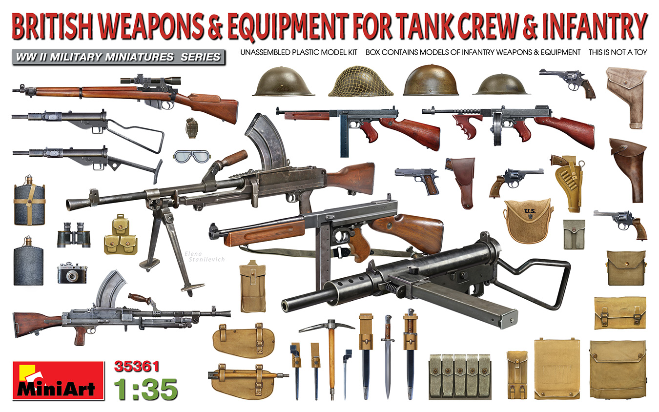 MiniArt British Weapons & Equipment for Tank Crew and Infantry 1/35