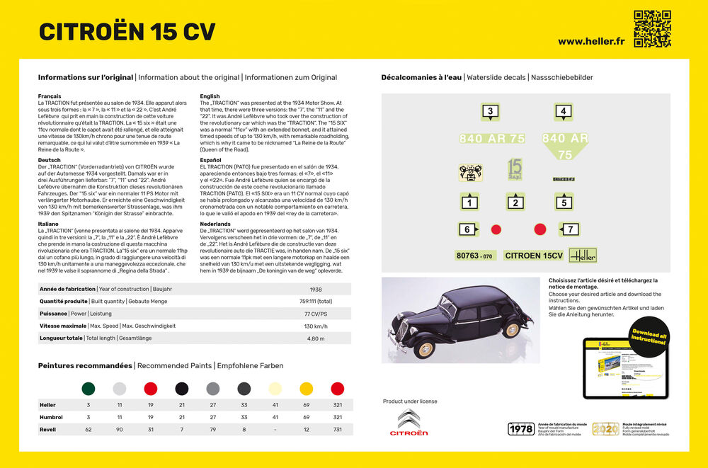 Heller Citroën 15CV 1/24