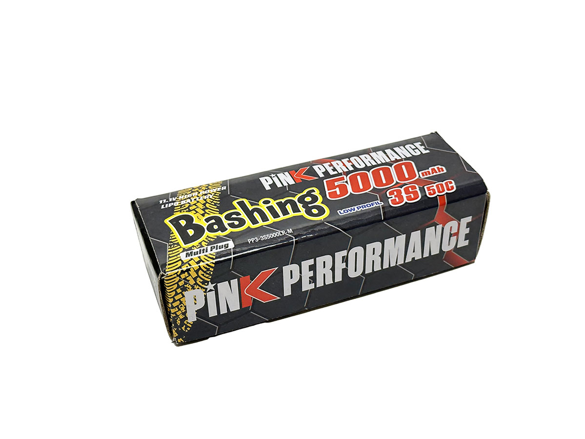 Pink Performance Bashing Hardcase LiPo 3S 11.1 Volt 5000 50C (Multi Connectors)