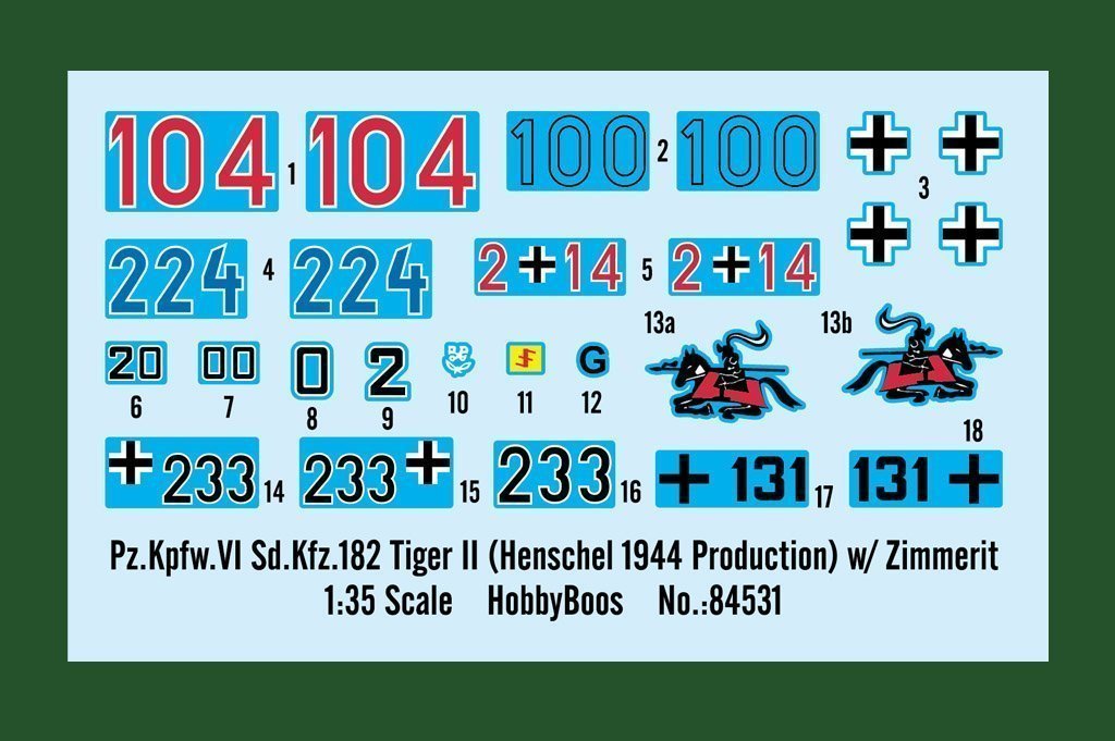 HobbyBoss Pz.Kpfw.VI Sd.Kfz.182 Tiger II (Henschel 1944 Production) 1/35