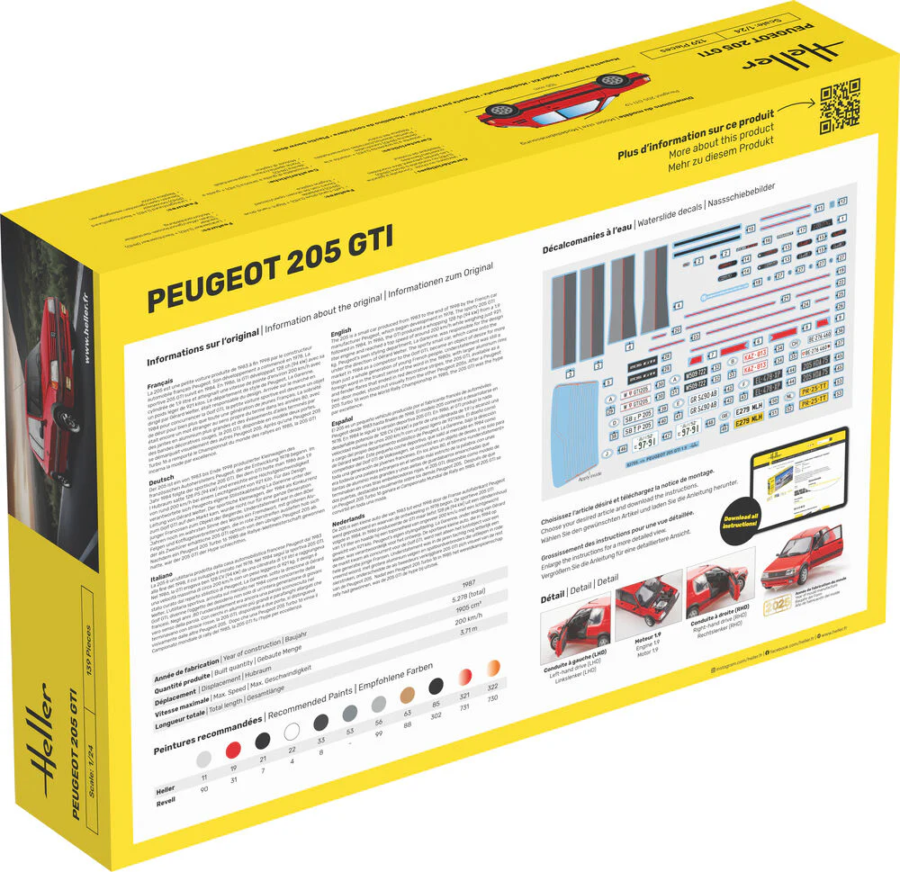 Heller Peugeot 205 GTI 1/24