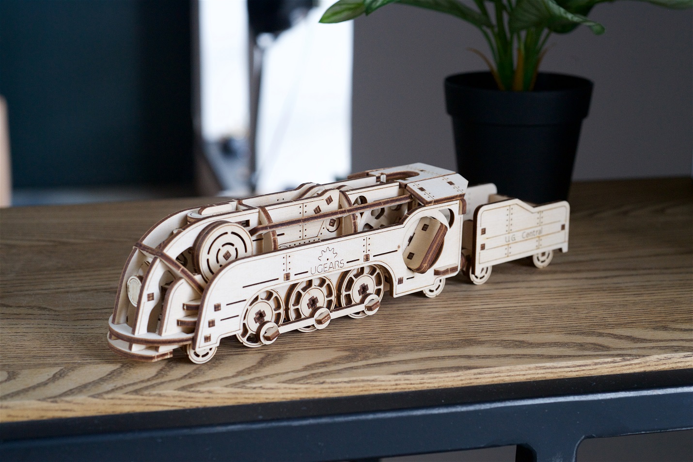 U-Gears  SMART Mini Locomotief mechanisch houten bouwpakket