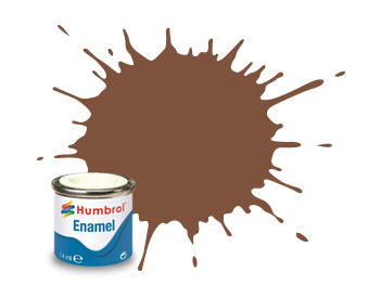 186 Brown enamel flat 14ml Humbrol
