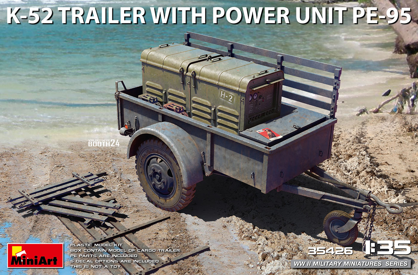MiniArt K-52 Trailer with Power Unit PE-95 1/35