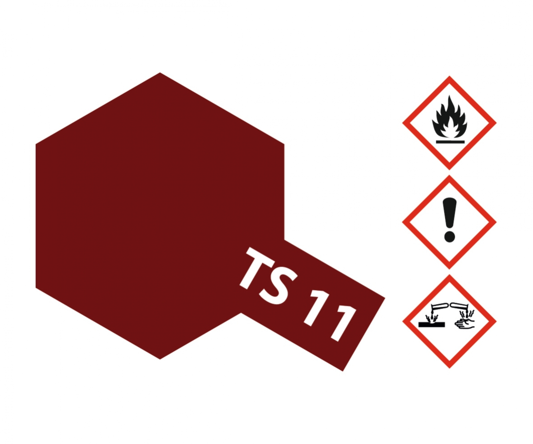 TS11 Spray Maroon brillant 100ml Tamiya