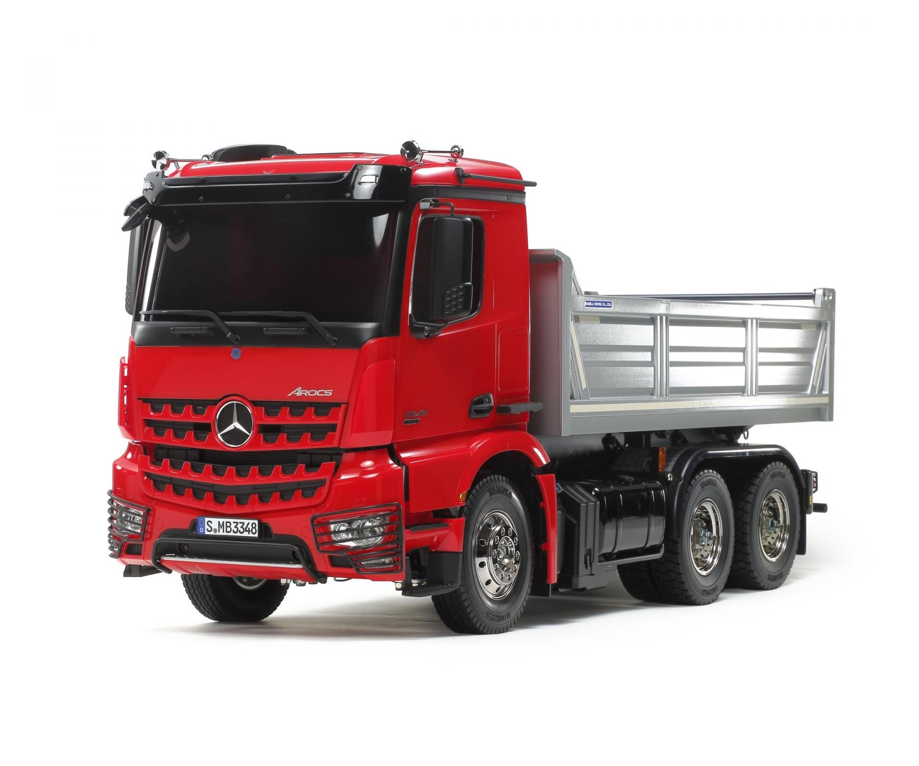 Tamiya Mercedes Benz Arocs 3348 6x4 Tipper Truck "Red/Silver Edition" Kit 1/14