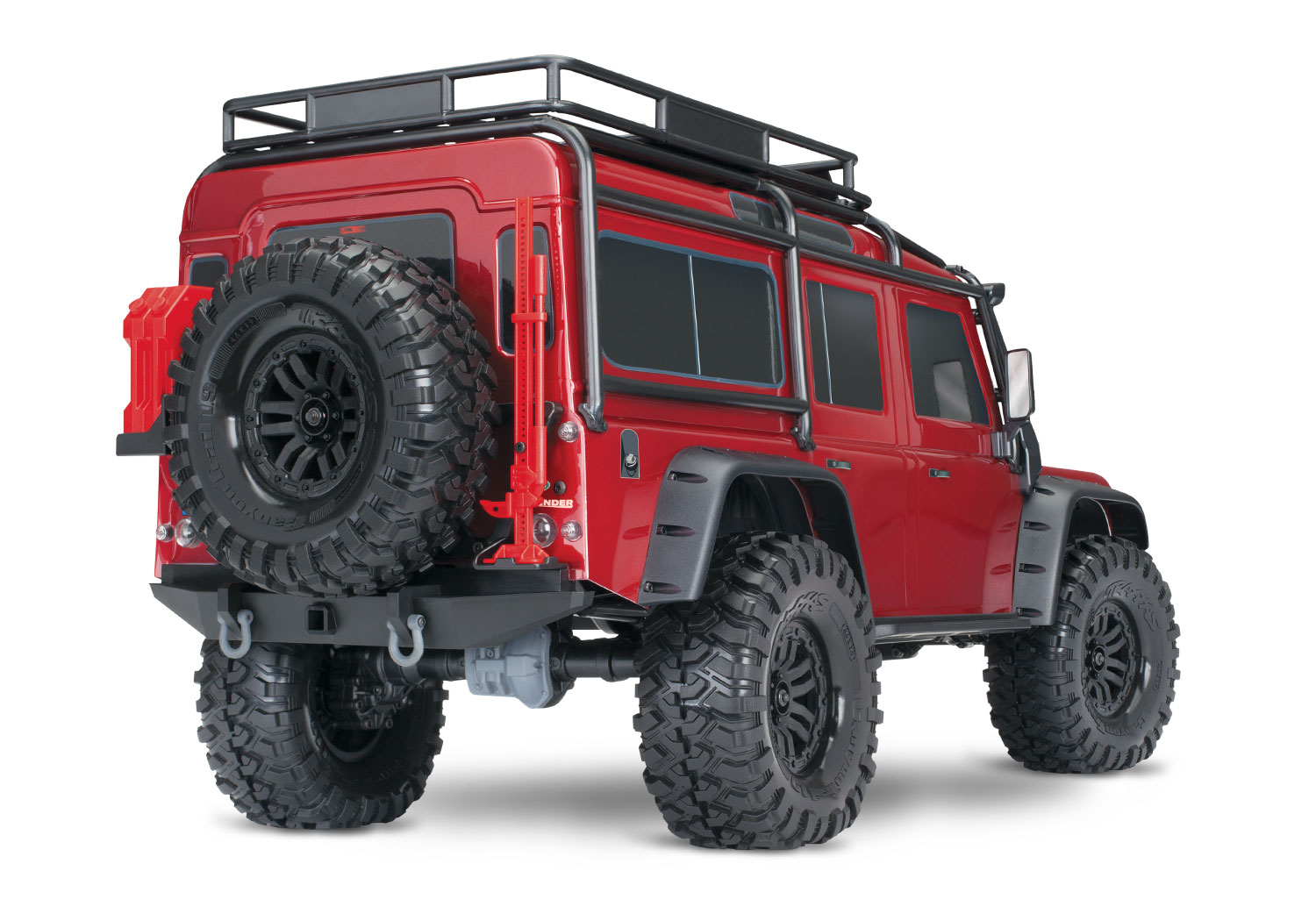 Traxxas Land Rover Defender TRX-4 4WD Scale and Trail  Crawler Fully-Assembled 1/10 Clipless Red