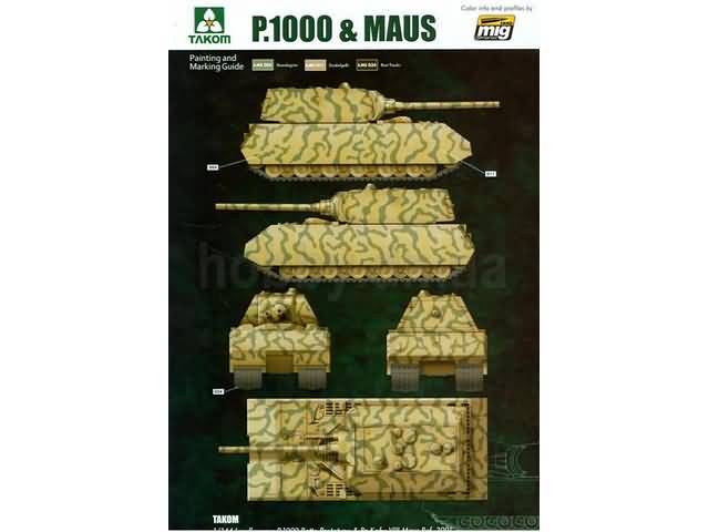 Takom Landkreuzer P1000 Ratte & Panzer VII Maus 1/144