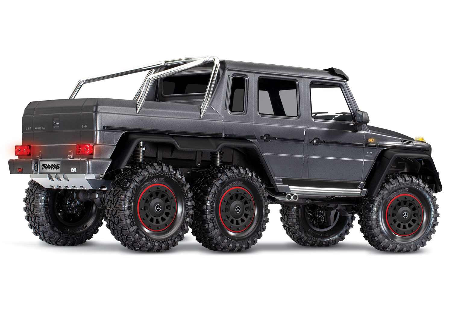 Traxxas TRX-6 Mercedes-Benz G 63 AMG 6X6 Electric Trail Truck RTR 1/10 Clipless Flat Silver