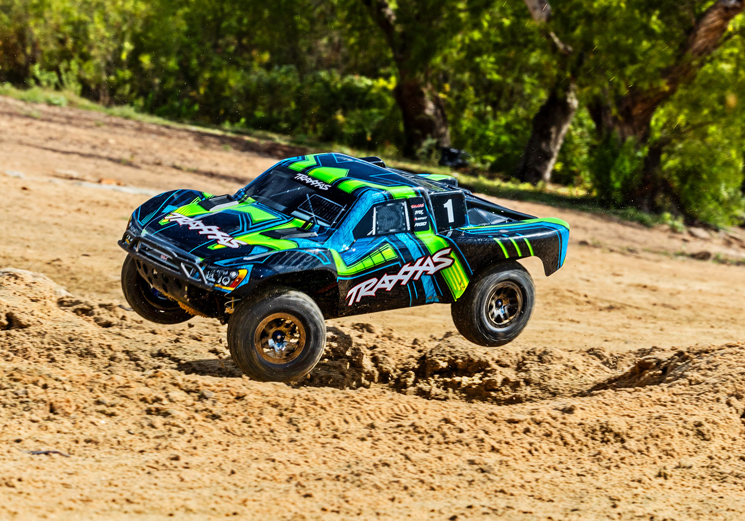 Traxxas Slash 4X4 Ultimate LCG VXL TQi TSM Short course Truck 1/10 Green