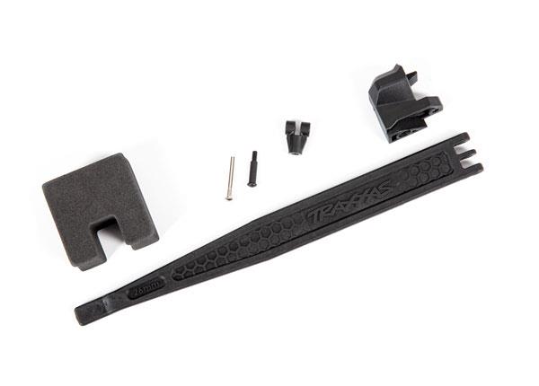 Traxxas Battery hold-down/ battery clip/ hold-down post/ screw pin/ pivot post screw/ foam spacer (for 300mm wheelbase)