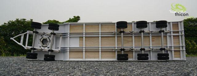 Thicon Low Loader Trailer 5 Axle Stainless Steel RTR 1/14