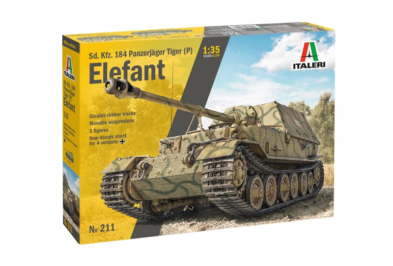 Italeri ELEFANT Sd. Kfz.184 Panzerjager Tiger (P) 1/35