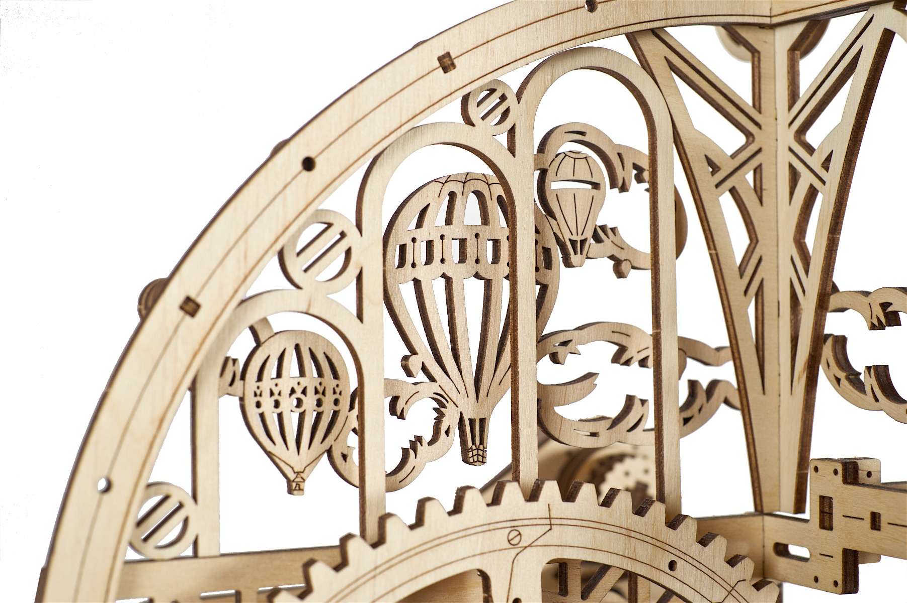 U-Gears Aero Wandklok mechanisch houten bouwpakket