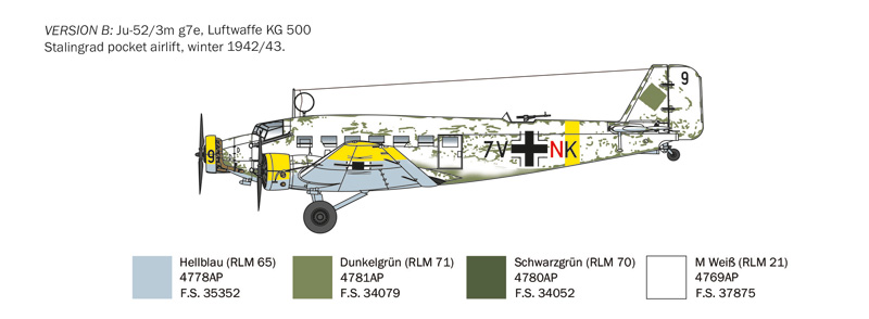 Italeri Junkers JU-52 Tante JU 3M 1/72