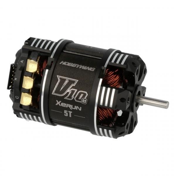 Hobbywing XeRun V10 5T Black G3 6500KV (2s) 5T Sensored for 1/10