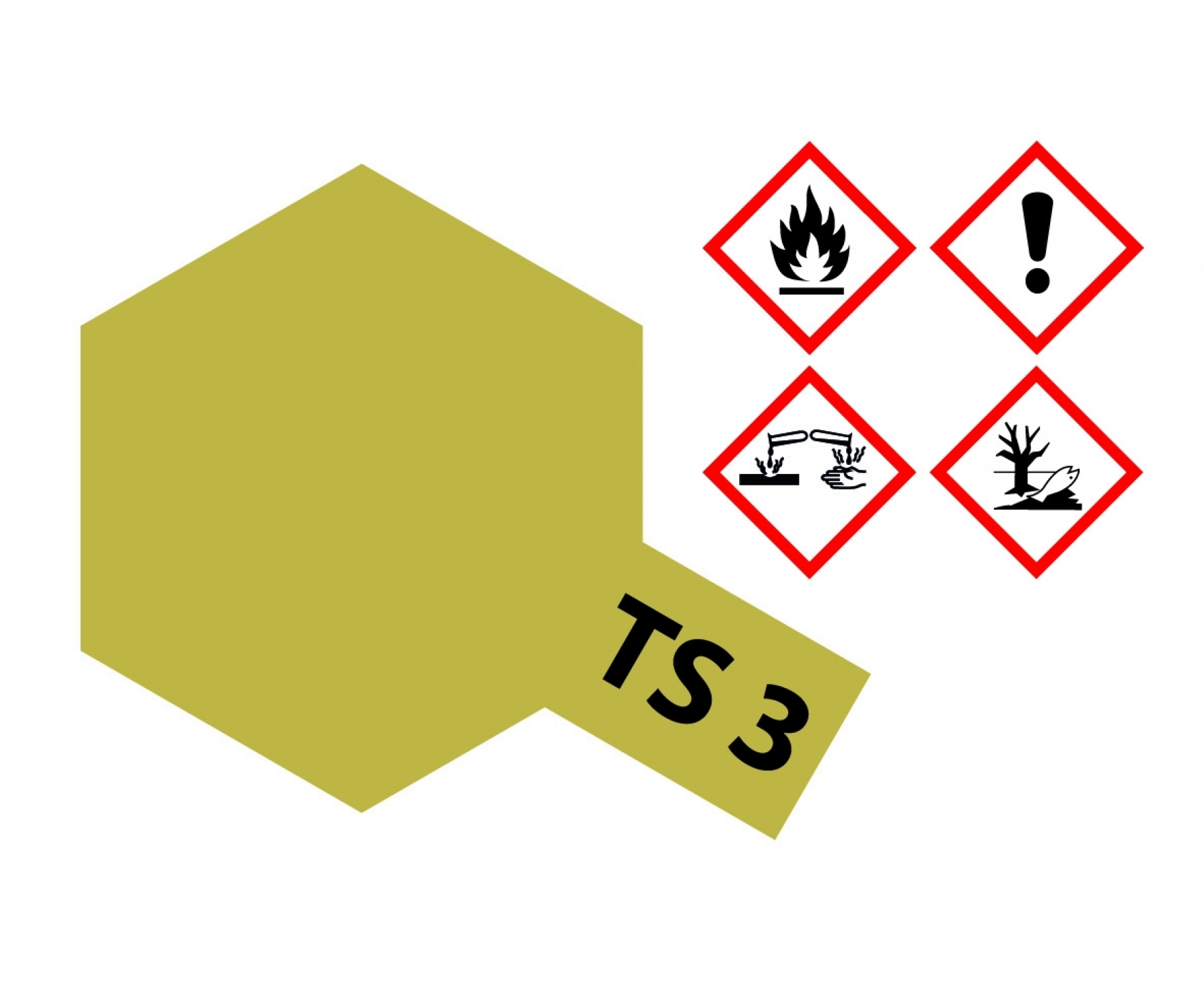 TS3 Spray Dark Yellow flat 100ml Tamiya
