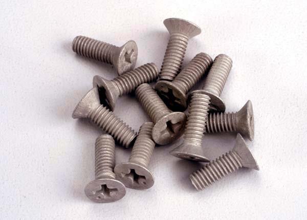 Traxxas Screws 4x12mm countersunk machine (Aluminum) (12)