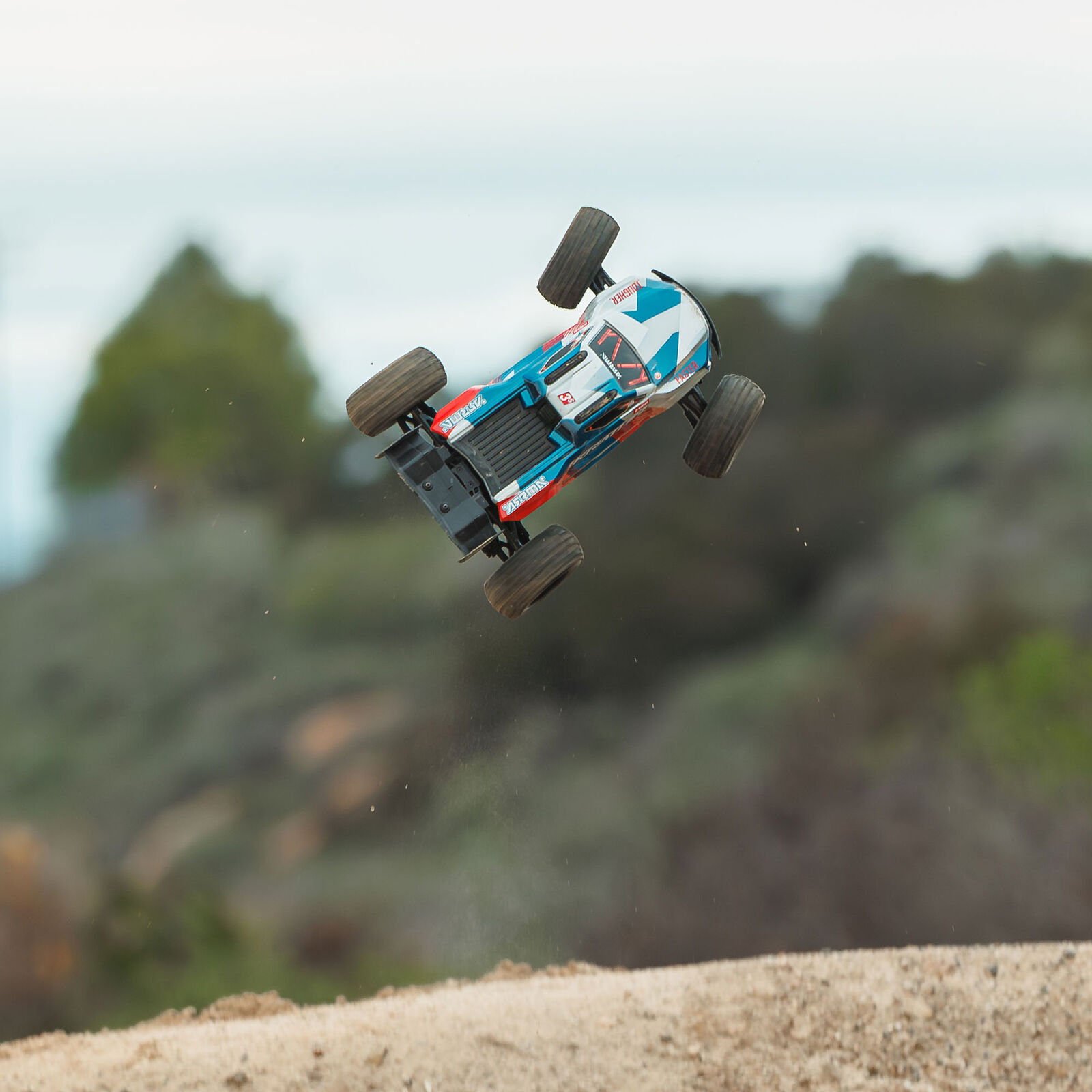 Arrma Mini Kraton 3S DSC 4X4 RTR Brushless Speedtruck (inclusief accu en lader) Red/Blue 1/16