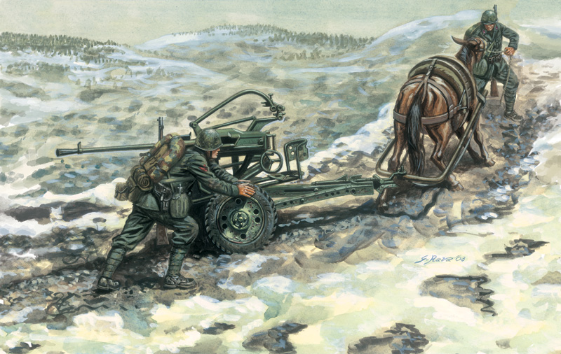 Italeri Breda 20/65 Mod. 35 with crew 1/35