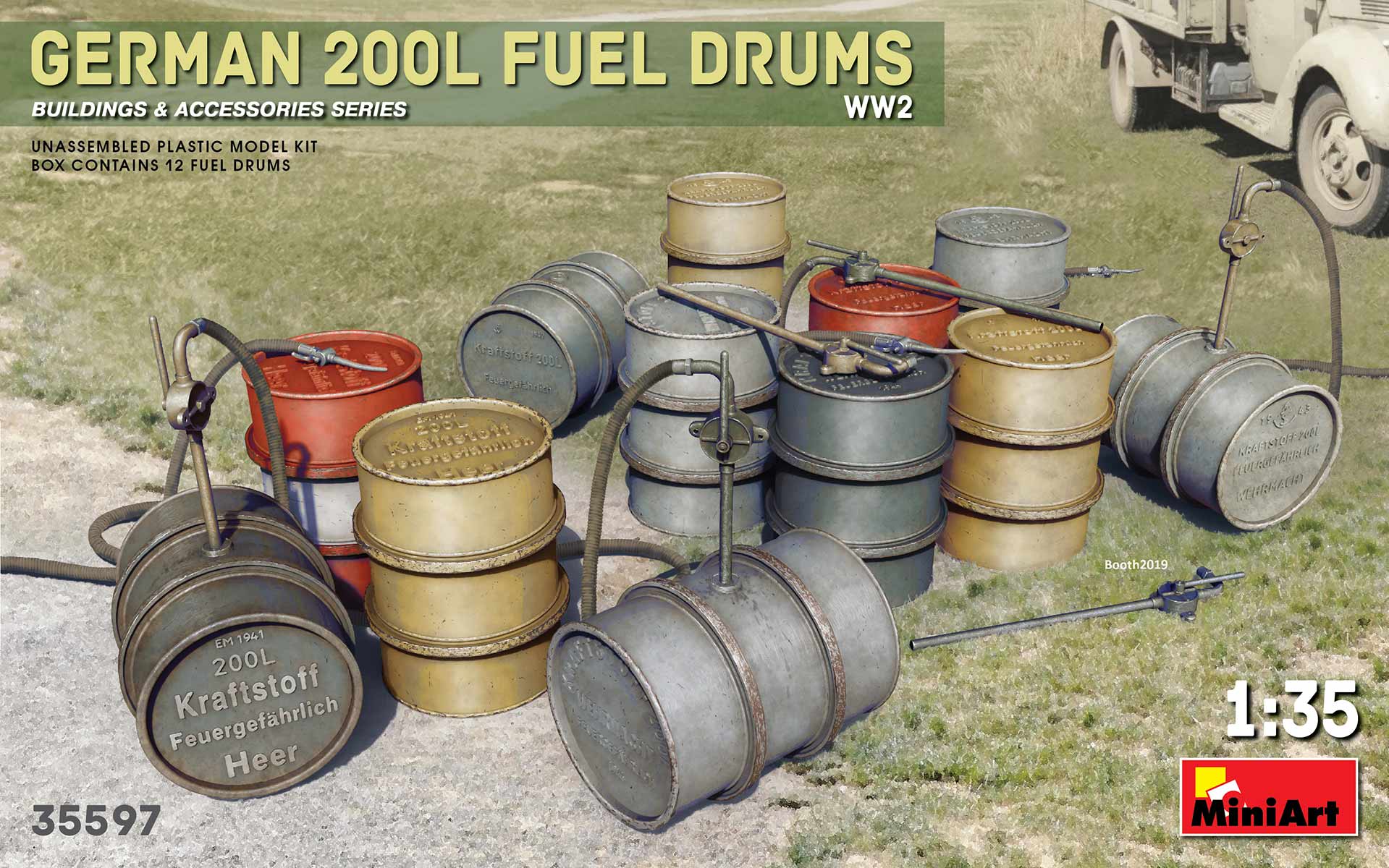 MiniArt German 200 Liter Fuel Drums WWII 1/35