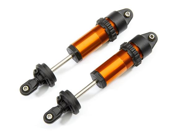 Traxxas Shocks GT-Maxx aluminum (orange-anodized) (fully assembled w/o springs) (2)