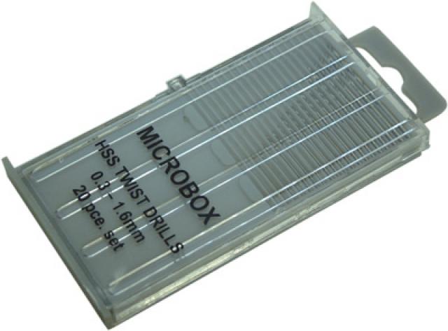 Shamrock Set Metrische HSS Boren 0.3 t/m 1.6mm (20 Stuks)