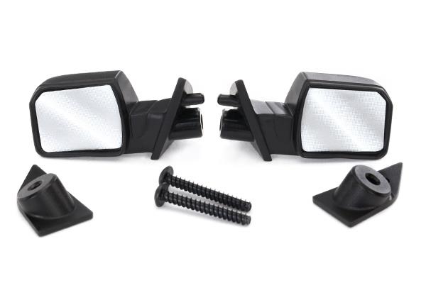 Traxxas Mirrors, side (left & right)/ mounts (left & right)/ 2.6x8mm BCS (2)