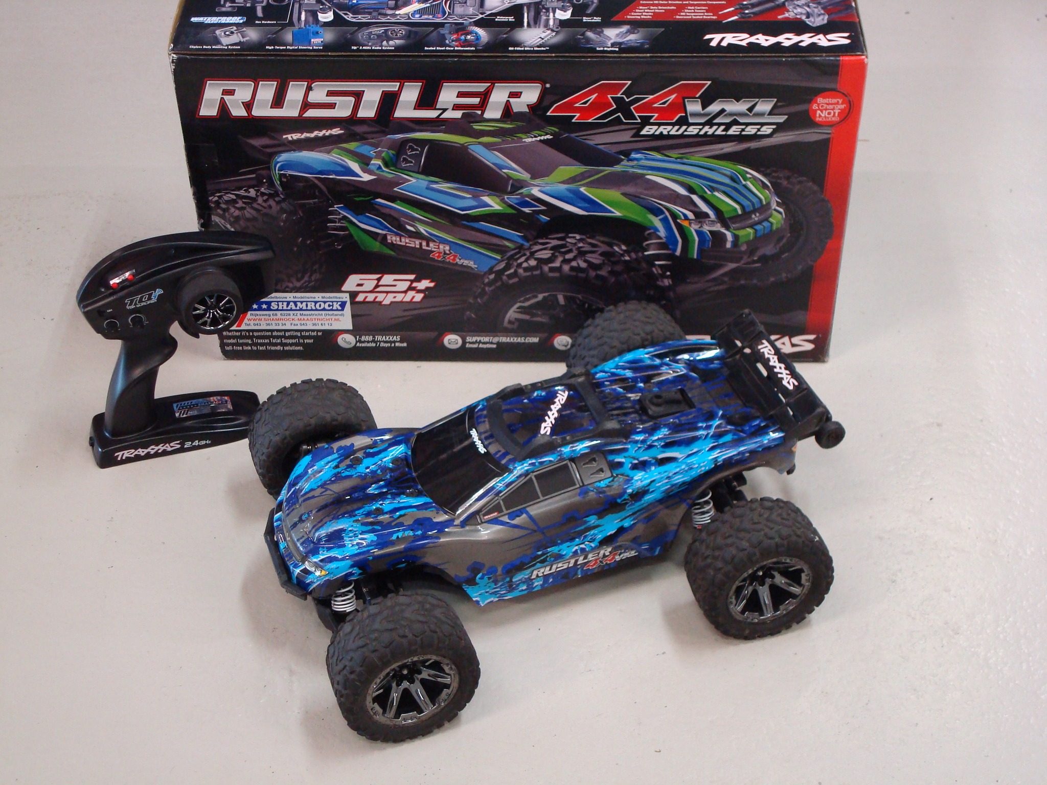 Occasion Traxxas Rustler 4X4 VXL TQi TSM High-Performance Brushless Stadium Truck 1/10