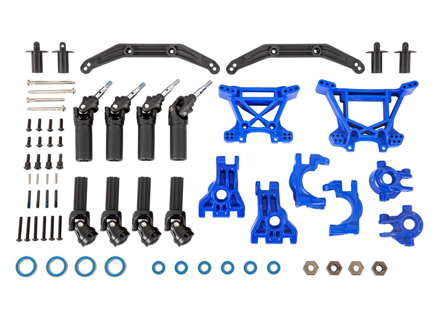 Traxxas Outer Driveline & Suspension Upgrade Kit extreme heavy duty blue