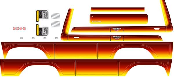 Traxxas Decal sheet Bronco sunset