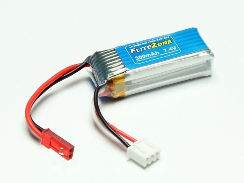 FliteZone LiPo Accu 7.4 Volt 300mAh 25C BEC/XH